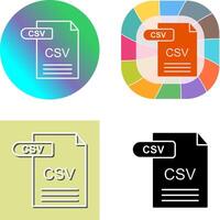 CSV Icon Design vector