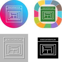 Evacuation Plan Icon Design vector