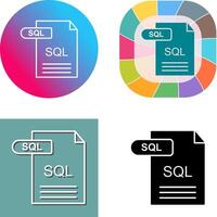 SQL Icon Design vector