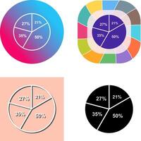 Pie Chart Icon Design vector