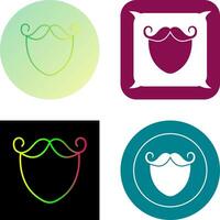 Beard and Moustache Icon Design vector