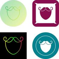 barba y Bigote icono diseño vector