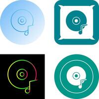 música discos compactos icono diseño vector