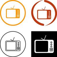 televisión conjunto icono diseño vector