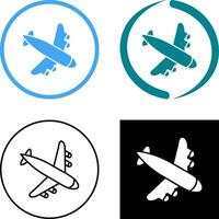 diseño de icono de avión de aterrizaje vector