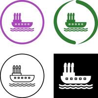 diseño de icono de barco de vapor vector