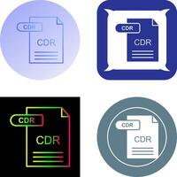 CDR Icon Design vector