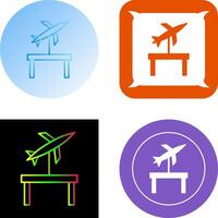 Jet Exhibit Icon Design vector