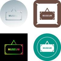 Museum Tag Icon Design vector