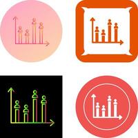 Candidate Graph Icon Design vector