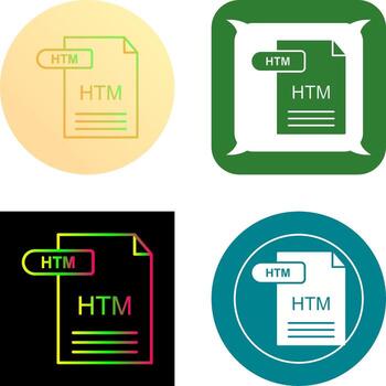 HTM Icon Design vector