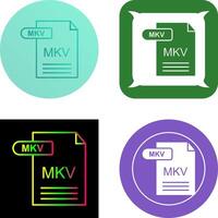 MKV Icon Design vector