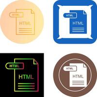 HTML Icon Design vector