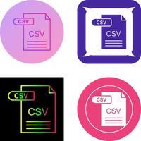 CSV Icon Design vector