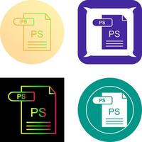 PS Icon Design vector