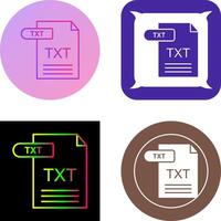 TXT icono diseño vector