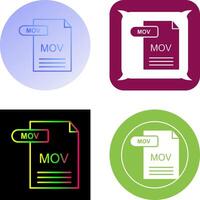 MOV Icon Design vector