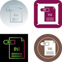 INI Icon Design vector