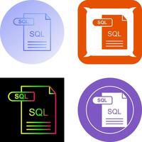 SQL Icon Design vector