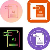 AI Icon Design vector