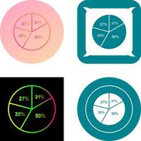 Pie Chart Icon Design vector