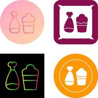 Food and Beer Icon Design vector