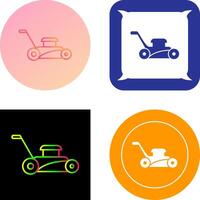 Lawn Mower Icon Design vector