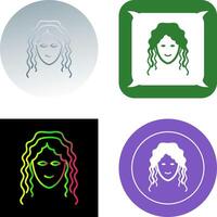 Hair Curly Icon Design vector