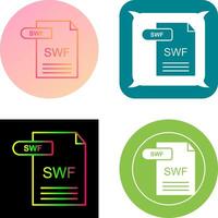 SWF Icon Design vector