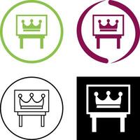 Crown Exhibit Icon Design vector