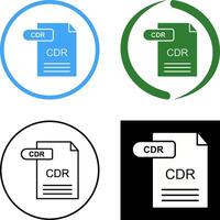 CDR Icon Design vector