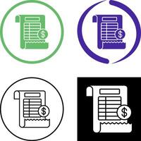 Bill Icon Design vector