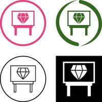 Diamond Exhibit Icon Design vector