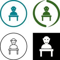 Human Sculpture Icon Design vector