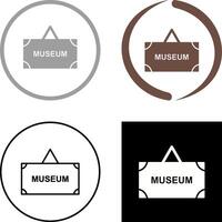 Museum Tag Icon Design vector