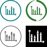 Candidate Graph Icon Design vector