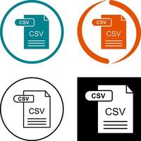 CSV Icon Design vector