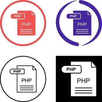 PHP Icon Design vector