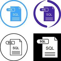 SQL Icon Design vector