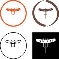 Sausage on Fork Icon Design vector