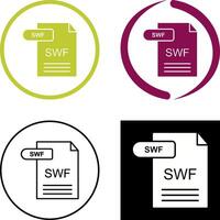 SWF Icon Design vector