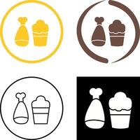 Food and Beer Icon Design vector