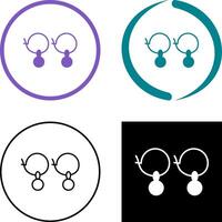 Earrings Icon Design vector