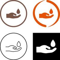 Hands Airdrop Icon Design vector