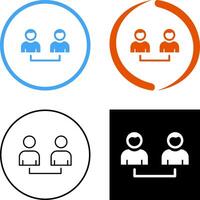 Connected Users Icon Design vector