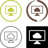 Cloud System Icon Design vector