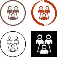 Connected Users Icon Design vector