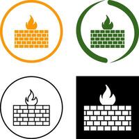 Firewall Icon Design vector