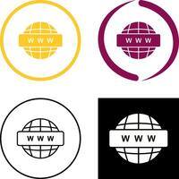 World Wide Web Icon Design vector