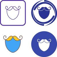 Beard and Moustache Icon Design vector